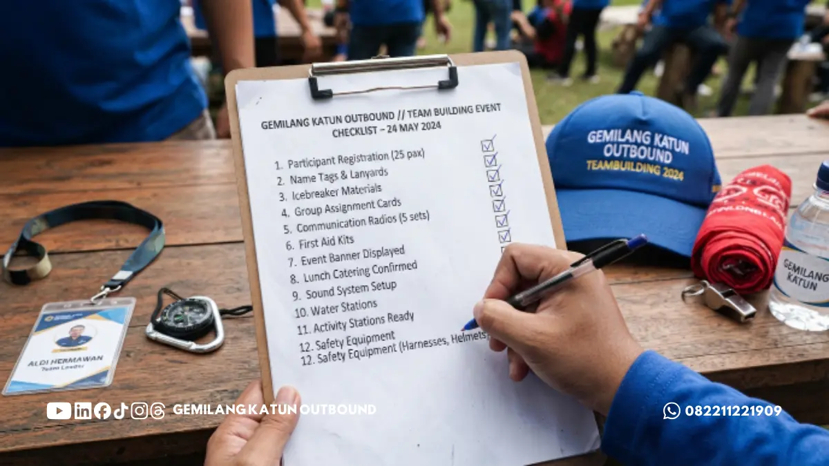 Checklist persiapan outbound untuk acara korporat