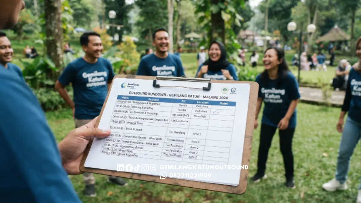 Contoh rundown acara outbound untuk kegiatan perusahaan